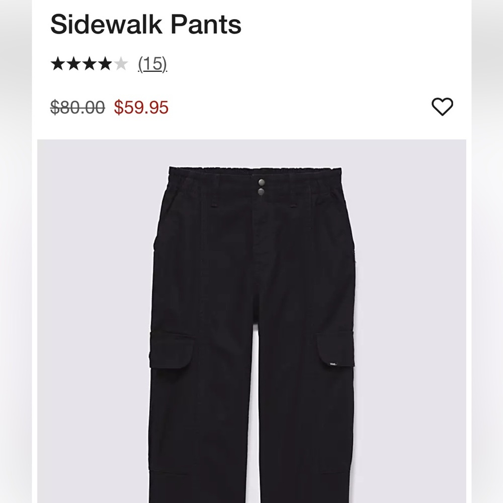 Vans cargo pants